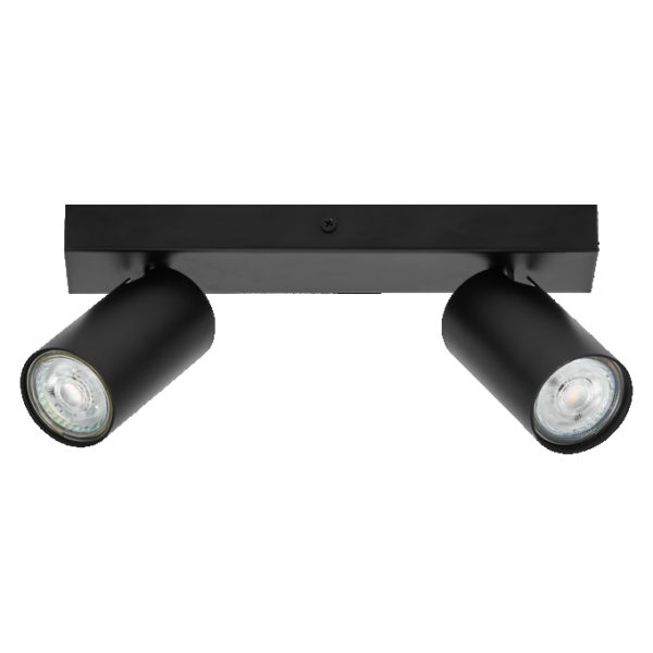 LED Spot Octagon GU10 Black 2x3.4W 927 DIM