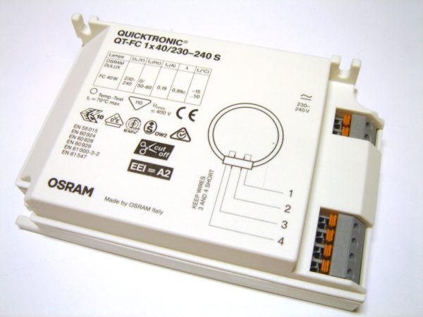 ЭПРА для КЛЛ ламп QTP-FC 1x40 DULUX L 40  FC40  123 x78 x33 OSRAM