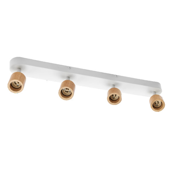 LED Spot Brick 4xGU10 White and Wood LED Spot Brick 4xGU10 White and Wood