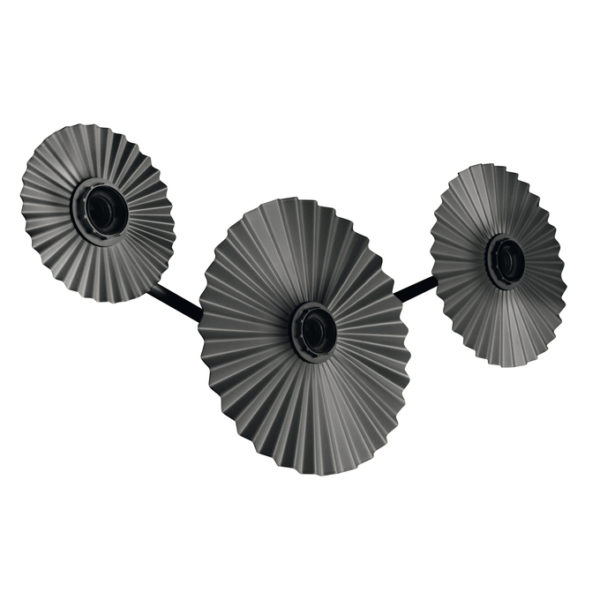 Decor Plisse Wall 3 x E27 Dark Grey Decor Plisse Wall 3 x E27 Dark Grey