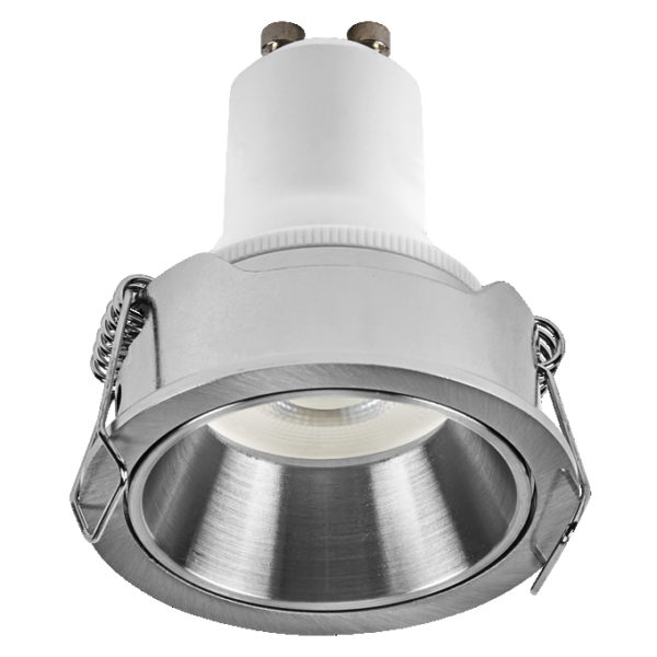 LED Spot Set PAR11 Recess GU10 Dim 3W 827 Satin Nickel