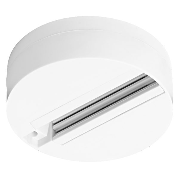 Tracklight Round Base White
