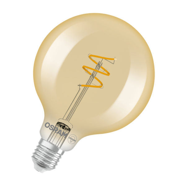 Vintage 1906 Globe 95 40 Spiral Filament DIM 4.9W 922 Gold E27 Vintage 1906 Globe 95 40 Spiral Filament DIM 4.9W 922 Gold E27