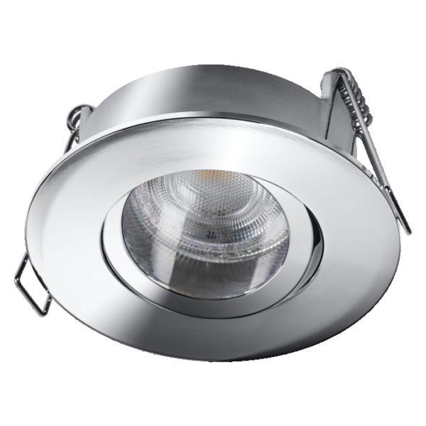 Spot Set Recess GU10 IP65 Press 4.5W 827 Chrome
