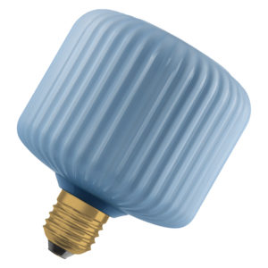 DECOR LED FLAT LAMP 3.5W 827 E27 Non-DIM IN COLOURED GLASS SQUARE BLUE