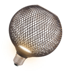 DECOR LED FLAT GLOBE 125 BLACK 3.5W 827 Frosted E27 Non-DIM