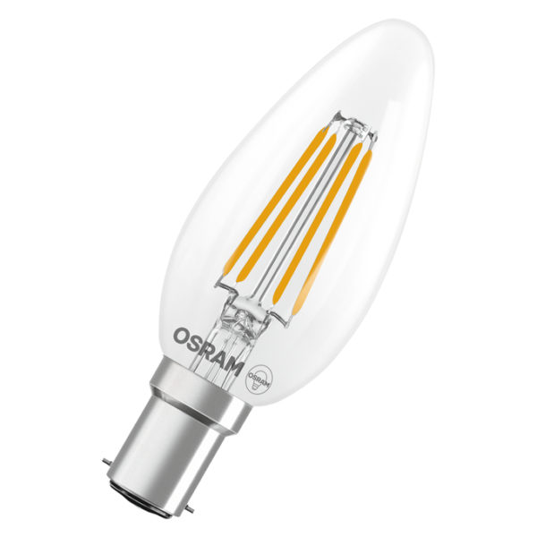 LED Star Classic B 40 Filament 3.4W 827 Clear B15d
