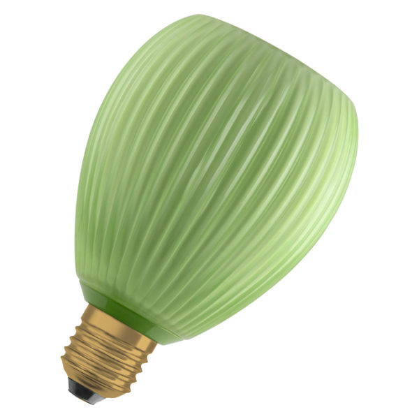 DECOR LED FLAT LAMP 3.5W 827 E27 Non-DIM IN COLOURED GLASS OVAL GREEN DECOR LED FLAT LAMP 3.5W 827 E27 Non-DIM IN COLOURED GLASS OVAL GREEN