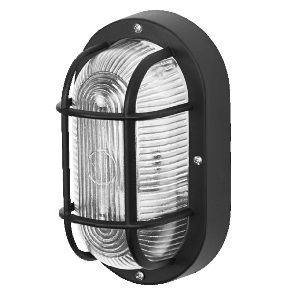 Bulkhead Essential Oval E27 Black Bulkhead Essential Oval E27 Black