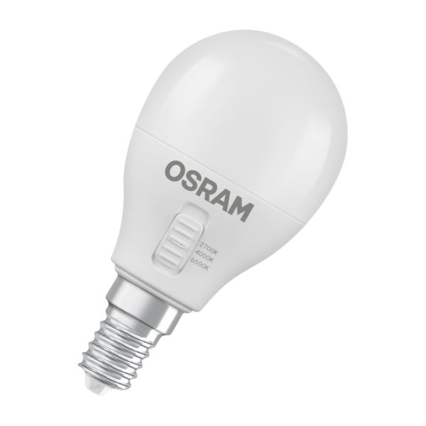 LED CLASSIC P40 DIM CCT SELECT 4.9W 827/840/865 FROSTED E14