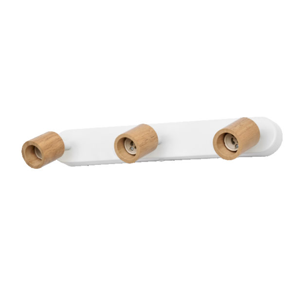 LED Spot Brick 3xGU10 White and Wood LED Spot Brick 3xGU10 White and Wood