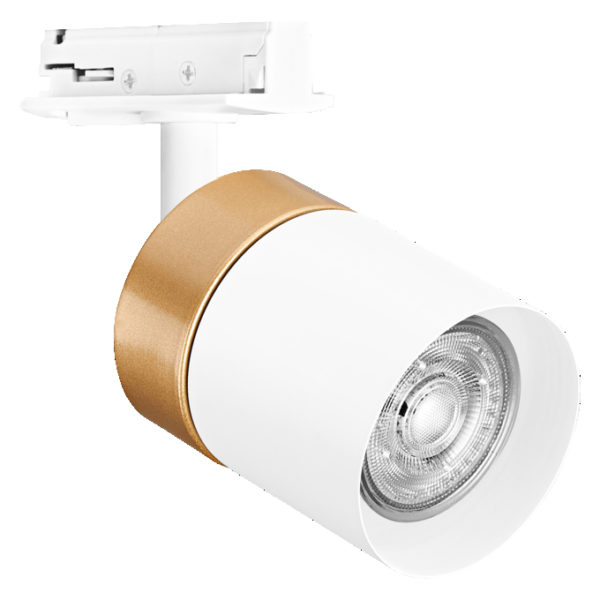 Tracklight Spot Cylinder Gold GU10 White Tracklight Spot Cylinder Gold GU10 White