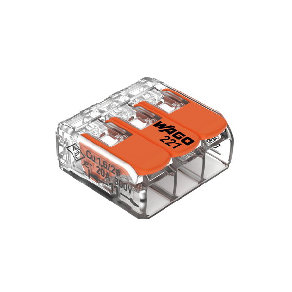 221-413 3 конт., многоразовая, 32A 450V - клеммная колодка WAGO (50) 221-413 3 конт., многоразовая, 32A 450V - клеммная колодка WAGO (50)