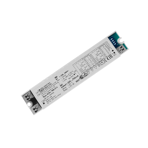 VS ECXe MULTI/DIP 700.414 250 - 700mA 2-54V/13-30W DIP-перекл 150x30x21мм - драйвер VS ECXe MULTI/DIP 700.414 250 - 700mA 2-54V/13-30W DIP-перекл 150x30x21мм - драйвер