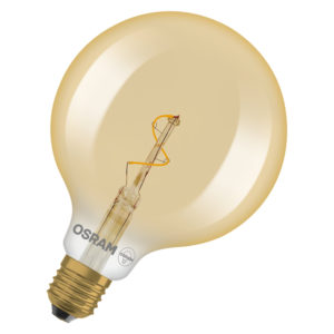 Vintage 1906 Globe 125 Spiral Filament 1.8W 822 Gold E27 Vintage 1906 Globe 125 Spiral Filament 1.8W 822 Gold E27