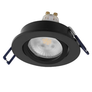 Spot Set Recess GU10 Dim Adjustable Click 6W 827 Black