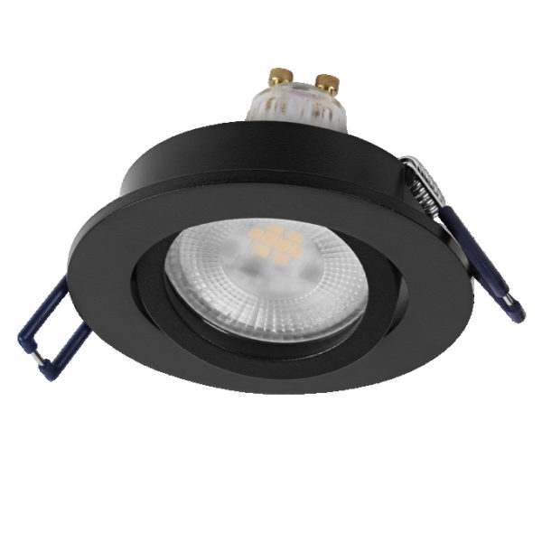 Spot Set Recess GU10 Dim Adjustable Click 6W 827 Black Spot Set Recess GU10 Dim Adjustable Click 6W 827 Black