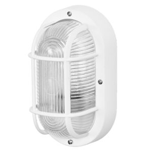 Bulkhead Essential Oval E27 White Bulkhead Essential Oval E27 White