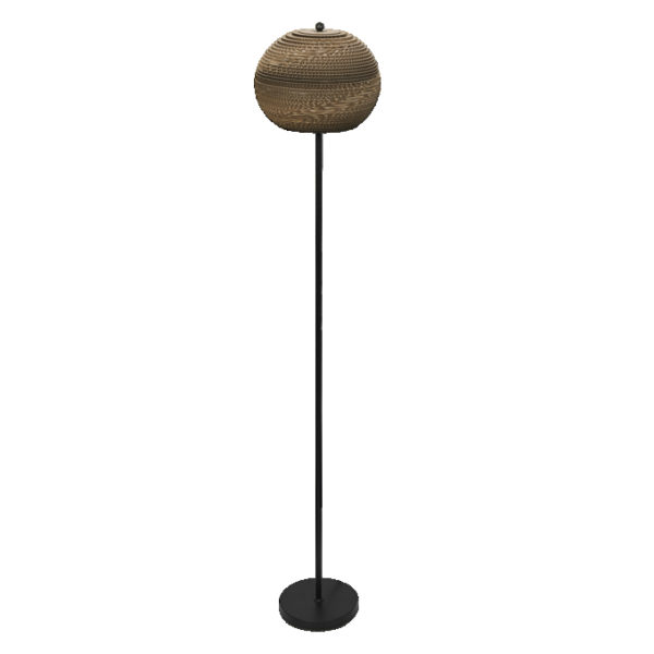 Decor Cardboard Ball Floor E27 Brown Decor Cardboard Ball Floor E27 Brown