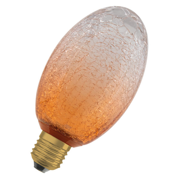 DECOR LED FLAT LAMP 3.5W 827 E27 Non-Dim IN CRACKED GLASS LONG ORANGE DECOR LED FLAT LAMP 3.5W 827 E27 Non-Dim IN CRACKED GLASS LONG ORANGE