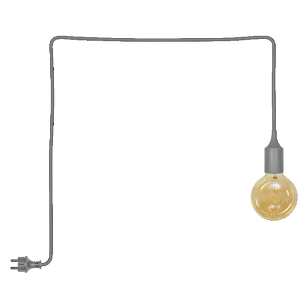 ENDURA® Decor Portable Pendant 5m 2.5W 824 Plug E27 Grey ENDURA® Decor Portable Pendant 5m 2.5W 824 Plug E27 Grey