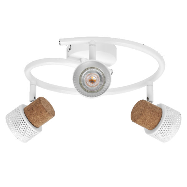 Decor Spot Cork GU10 White Spiral 3x3.4W 927 DIM