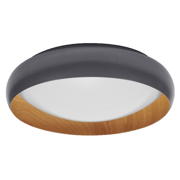 Orbis Livia 430MM 24W 830 Click DIM Gray and Wood Decor Orbis Livia 430MM 24W 830 Click DIM Gray and Wood Decor
