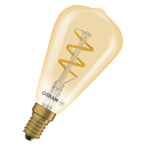 Vintage 1906 Edison Spiral Filament DIM 2.8W 822 Gold E14 Vintage 1906 Edison Spiral Filament DIM 2.8W 822 Gold E14