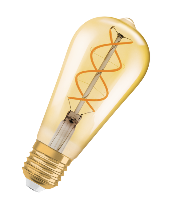 Vintage 1906 Edison 28 Filament DIM 4W 820 Gold E27