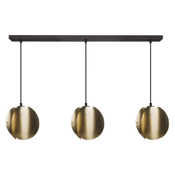 Decor Folded Globe Pendant Linear 3xE27 Gold