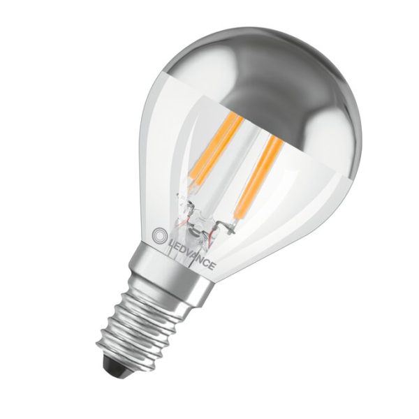 LED Classic P 31 Filament Mirror V 4W 827 Silver E14 LED Classic P 31 Filament Mirror V 4W 827 Silver E14