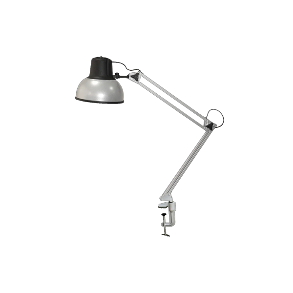 Бета-К НДБ37-60-159 (220В, 60Вт, ЛОН/LED Е27, на струбцине МС) настол., без лампы, серебристый Бета-К НДБ37-60-159 (220В, 60Вт, ЛОН/LED Е27, на струбцине МС) настол., без лампы, серебристый