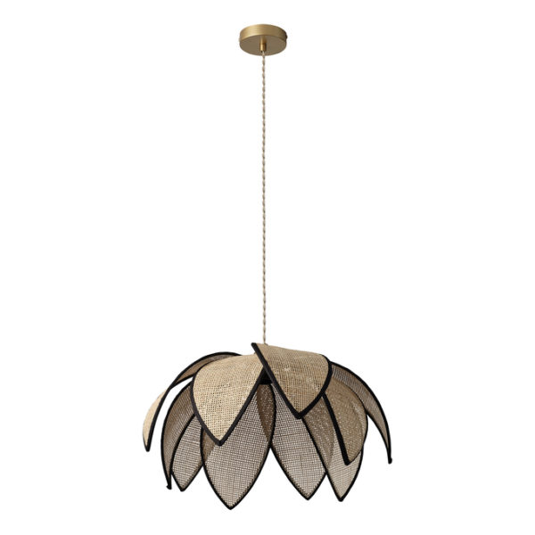 Decor Rattan Lotus Pendant 480 E27 Brown