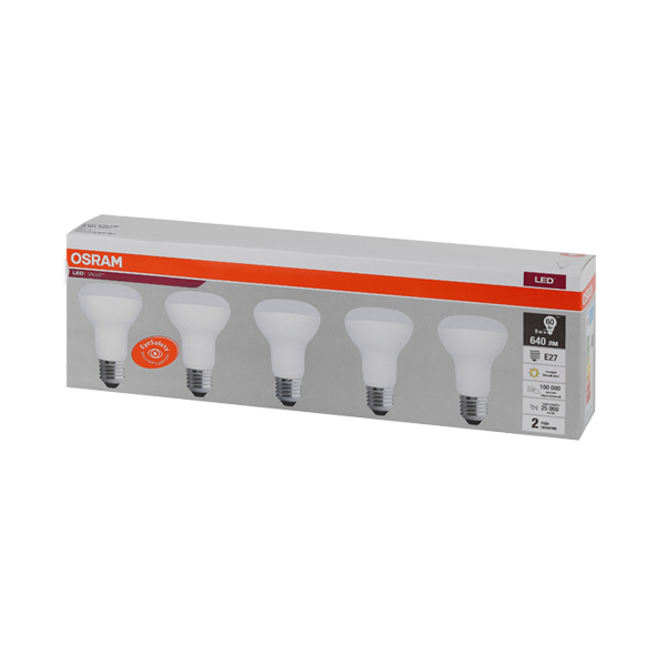 LV R63 60 8SW/830 230V E27 Экопак1X5  RU OSRAM