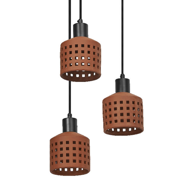 Decor Clay Windows Pendant PL 3XE27 Brown Decor Clay Windows Pendant PL 3XE27 Brown