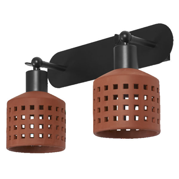 Decor Clay Windows Wall 2XE27 Brown Decor Clay Windows Wall 2XE27 Brown