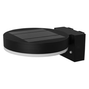 ENDURA Style Solar Wall Sensor Single Circle 6W Black ENDURA Style Solar Wall Sensor Single Circle 6W Black