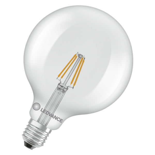 LED Classic Globe 125 40 Filament V 3.4W 827 Clear E27 LED Classic Globe 125 40 Filament V 3.4W 827 Clear E27
