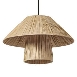Decor Bamboo Paper Hut Pendant 400 E27 Brown