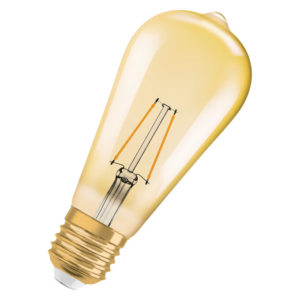 Vintage 1906 Edison 22 Filament 2.5W 824 Gold E27 Vintage 1906 Edison 22 Filament 2.5W 824 Gold E27