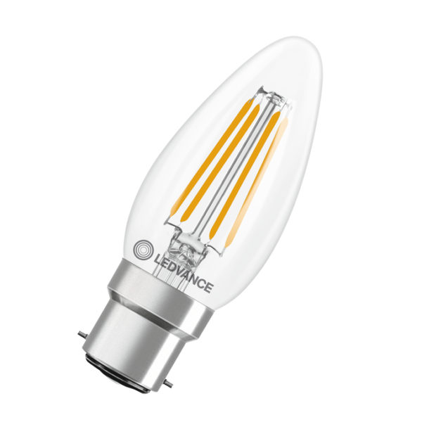 LED Classic B 40 Filament V 3.4W 827 Clear B22d