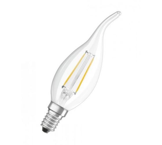 FIL LSCL BA40  4W/827 230V  CL   E14  470lm  - LED лампа свеча на ветру OSRAM