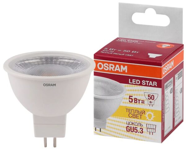 LS MR16 50 110   5W   /830 220-240V GU5.3 400lm d50x45  - LED лампа OSRAM