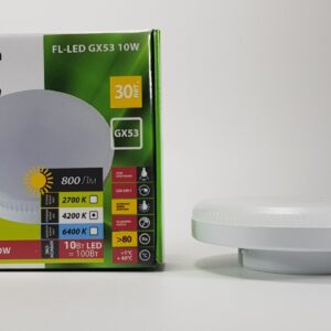 FL-LED GX53 10W 4200K 25x75мм (220V - 240V, 800lm)  FOTON_LIGHTING  -  лампа