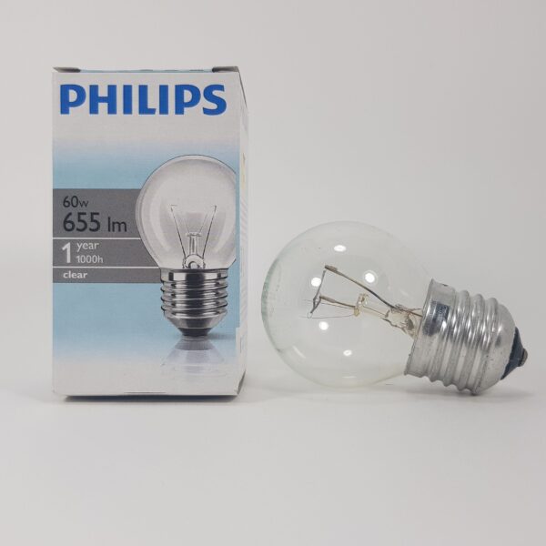 STANDART P45 CL 60W E27 230V (шарик прозрачный d45x73) - лампа PHILIPS STANDART P45 CL 60W E27 230V (шарик прозрачный d45x73) - лампа PHILIPS