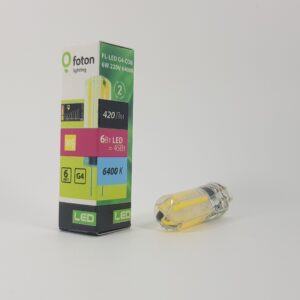 FL-LED G4-COB 6W 220V 6400К G4  420lm  15*50mm  FOTON_LIGHTING  -  лампа