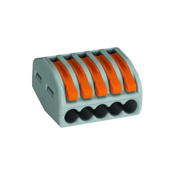 222-415 5 конт., многоразовая, 32A 400V - клеммная колодка WAGO (40) 222-415 5 конт., многоразовая, 32A 400V - клеммная колодка WAGO (40)