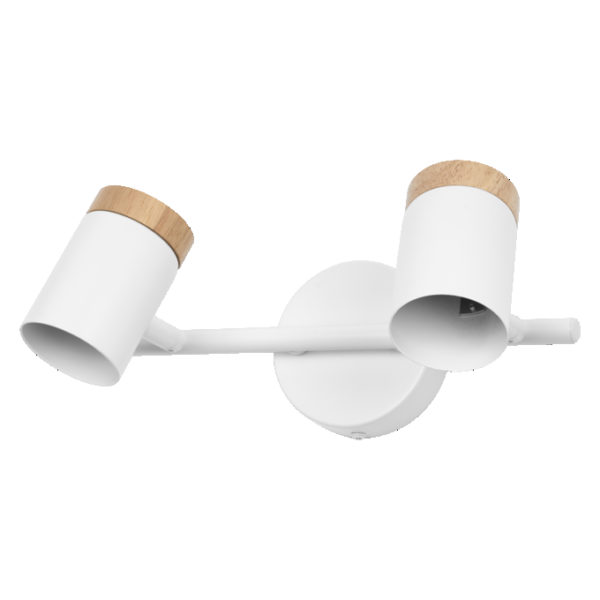 LED Spot Stamp 2xGU10 White and Wood LED Spot Stamp 2xGU10 White and Wood