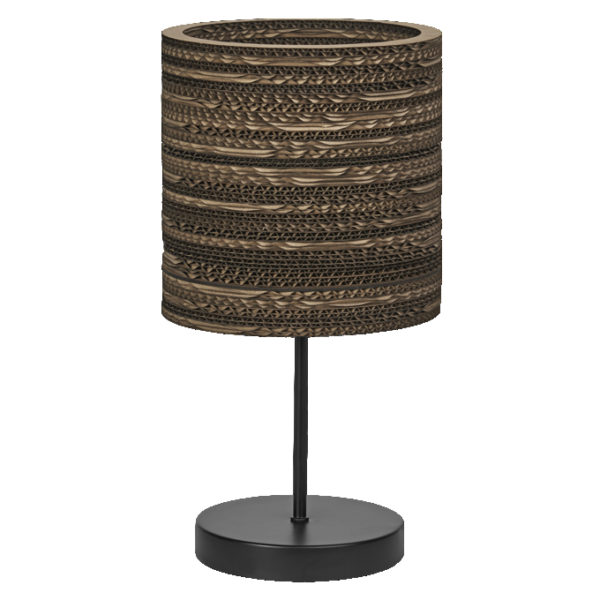 Decor Cardboard Cylinder Table E27 Brown