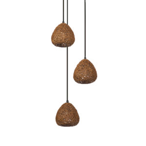 Decor Paper Drop Pendant Plate 3XE27 Beige
